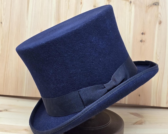 Majestic Wool Felt Top Hat: Victorian Style, 15cm Crown, Custom Branding