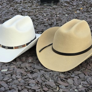 Personaliseer cowboyhoed Cattleman wol western klassieke Aussie-stijl hoed met brede rand 100% wol Gepersonaliseerd met branding ijzer, stijve brede rand