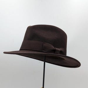 Fedora Hat Pure Wool Men's Hat Authentic 1940s Retro Vintage Style with authentic Fedora hat's Men's Grosgrain Band