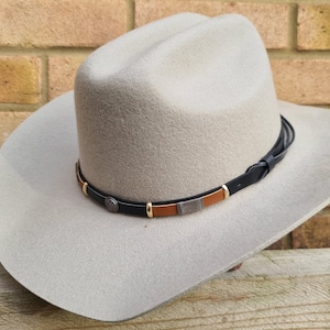 Customize the Cowboy Hat with branded iron and your name or initials..Customizable Cattleman Wool Cowboy Hat Western Classic Aussie Style Wide Brim Hat 100% Wool Personalized with Branding Iro ,Stiff Wide Brim