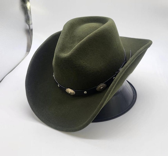 Crushable Wool Felt Gambler Hat: Cowboy Hat With Buckle Band  display picture 2