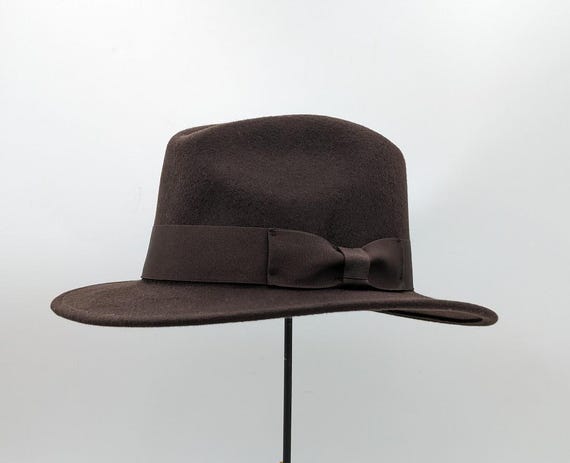 Personalized Wool Fedora Hat: 1940s Retro Style with Grosgrain Band