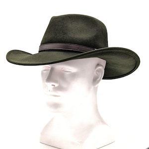 cowboy teardrop Cowboy hat pure wool handmade Crushable 100% Wool Felt Personalize Initials  Branding Iron Western cowboy hat