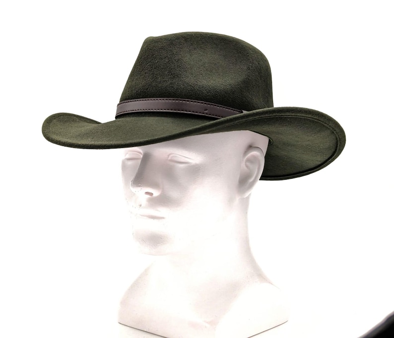 cowboy teardrop Cowboy hat pure wool handmade Crushable 100% Wool Felt Personalize Initials  Branding Iron Western cowboy hat