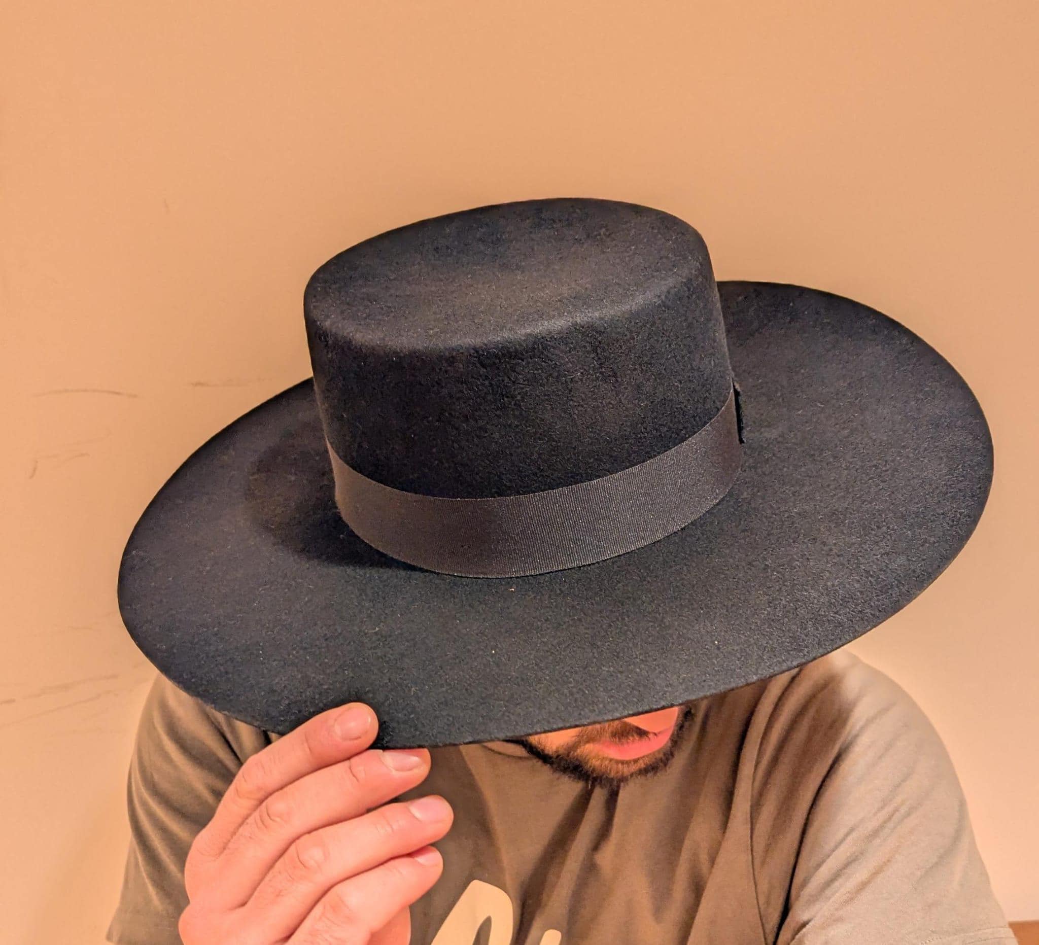 Wide Brim Bowler Hat Etsy