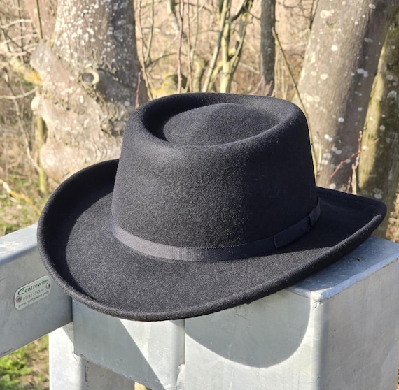 Crushable Wool Felt Gambler Hat: Customizable Cowboy Style  display picture 2