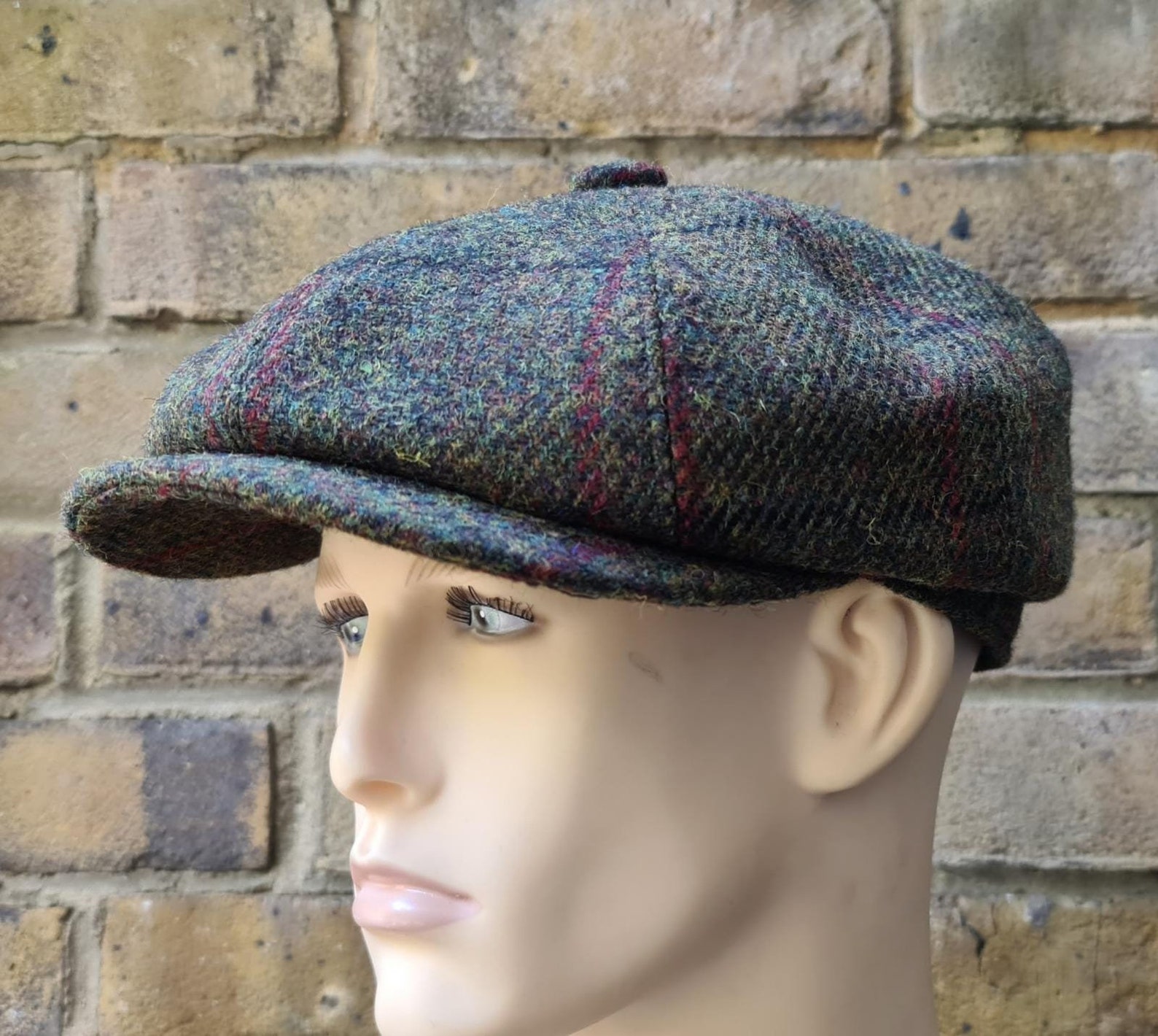 Genuine Harris Tweed Newsboy Cap Herringbone Peaky Blinder Etsy UK