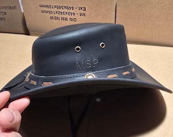 Handmade 100% Leather Cowboy Hat: Customizable Western Style