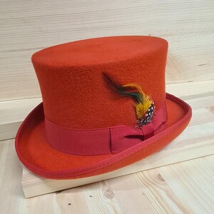 Top Hat Luxurious Wool Felt Top Hat Handcrafted Victorian Style Weddings Funerals Party topHat Custom Branding Iron Options