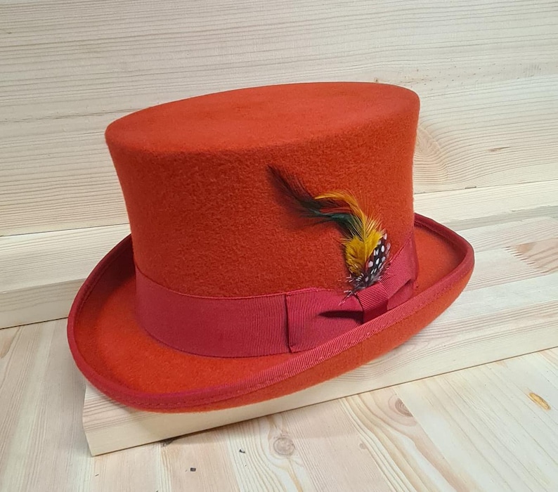 Top Hat Luxurious Wool Felt Top Hat Handcrafted Victorian Style Weddings Funerals Party topHat Custom Branding Iron Options