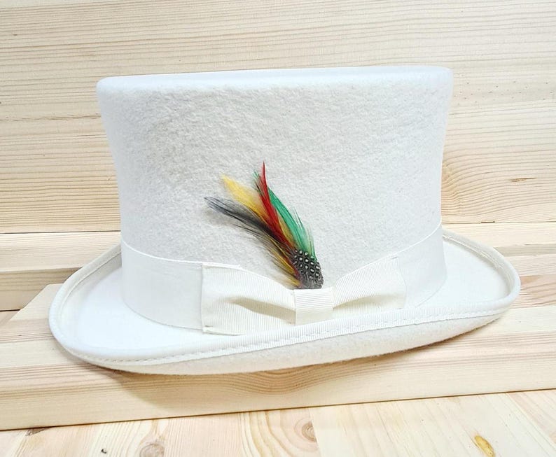 Top Hat Luxurious Wool Felt Top Hat Handcrafted Victorian Style Weddings Funerals Party topHat Custom Branding Iron Options