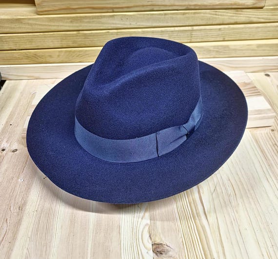 Personalized Wool Fedora Hat: Wide Brim Classic Style