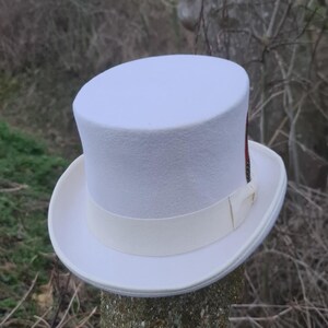 Top Hat Luxurious Wool Felt Top Hat Handcrafted Victorian Style Weddings Funerals Party topHat Custom Branding Iron Options