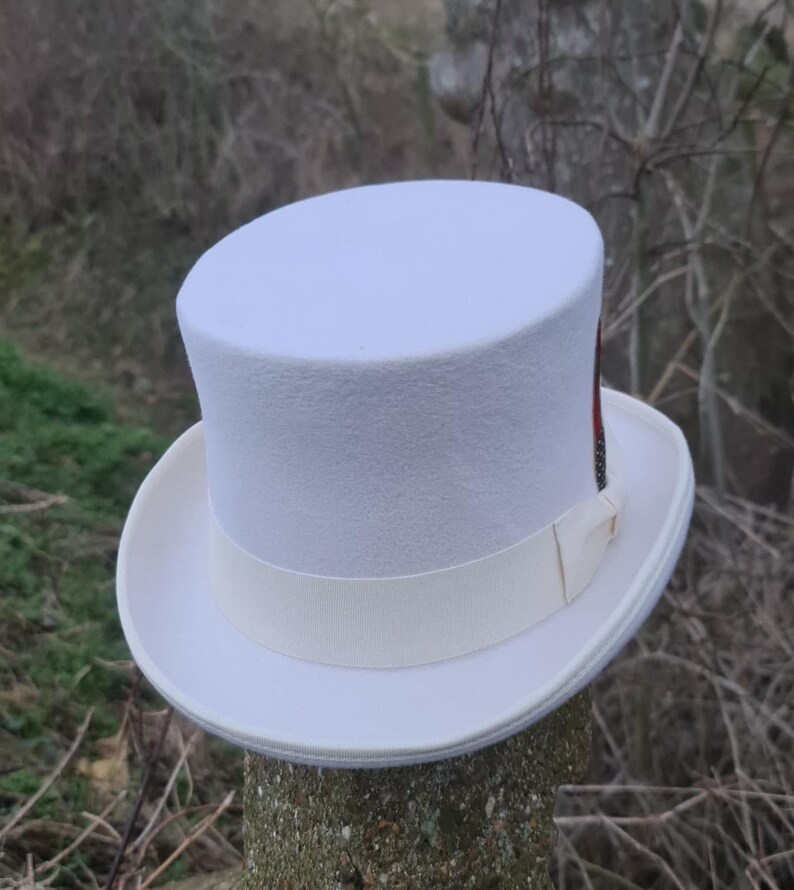 Top Hat Luxurious Wool Felt Top Hat Handcrafted Victorian Style Weddings Funerals Party topHat Custom Branding Iron Options