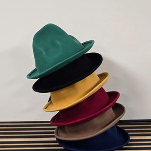 Mountain Hat Hand Made Handcrafted Oversized Wool Felt Hat: 19cm Crown, Custom Branding