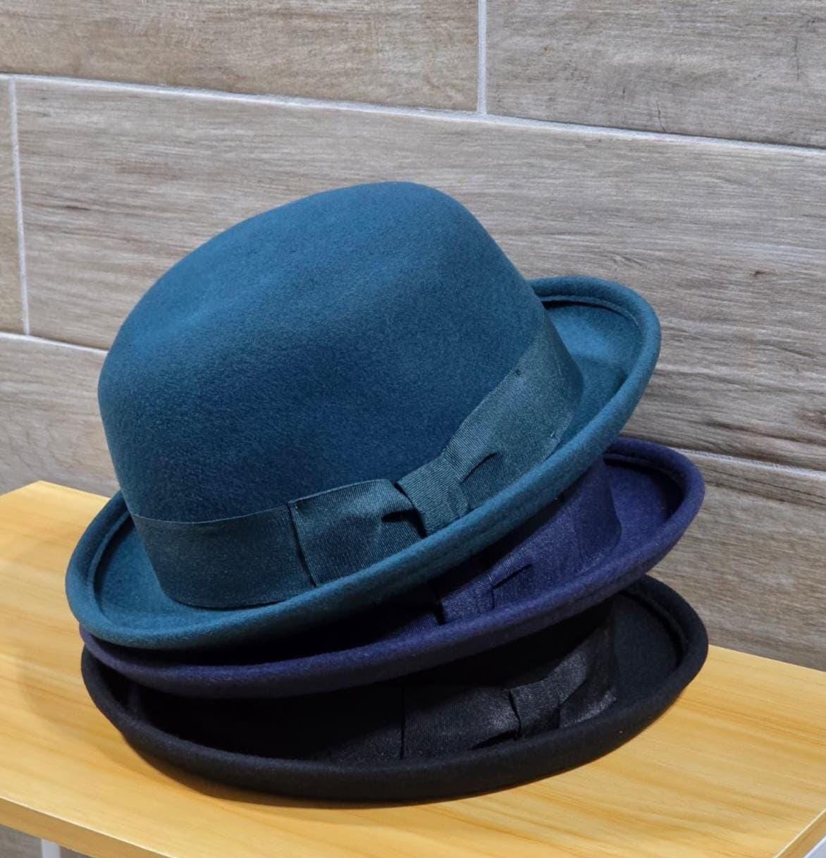 Handmade Wool Bowler Hat: Crushable Derby With Custom  display picture 1