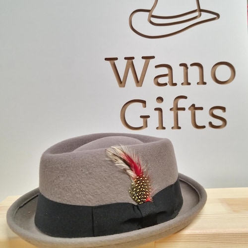 手作りウールフェルトカウボーイハット：硬いつばのウエスタンスタイル