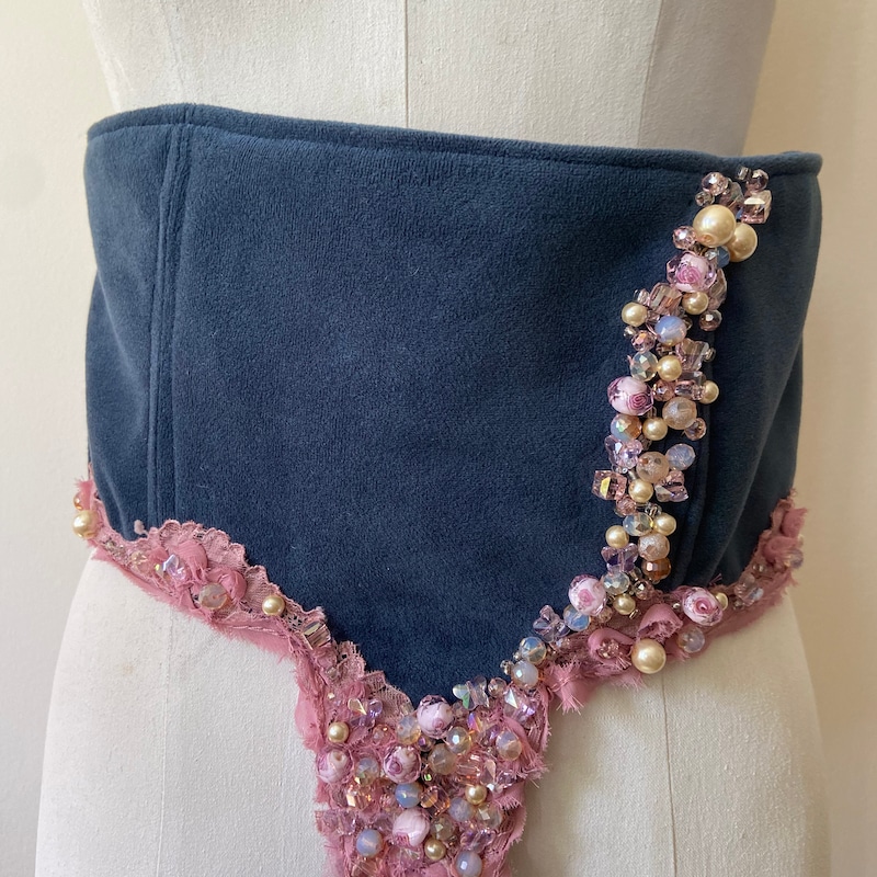 Beaded Draped Corset Set