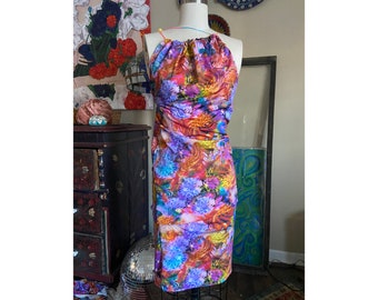 Psychedelisches Kleid mit Trägern - ärmelloses Kleid - Euphoria Kleid - Jules inspiriert - Club Kleid, verstellbares Kleid, fun Kleid, buntes Kleid