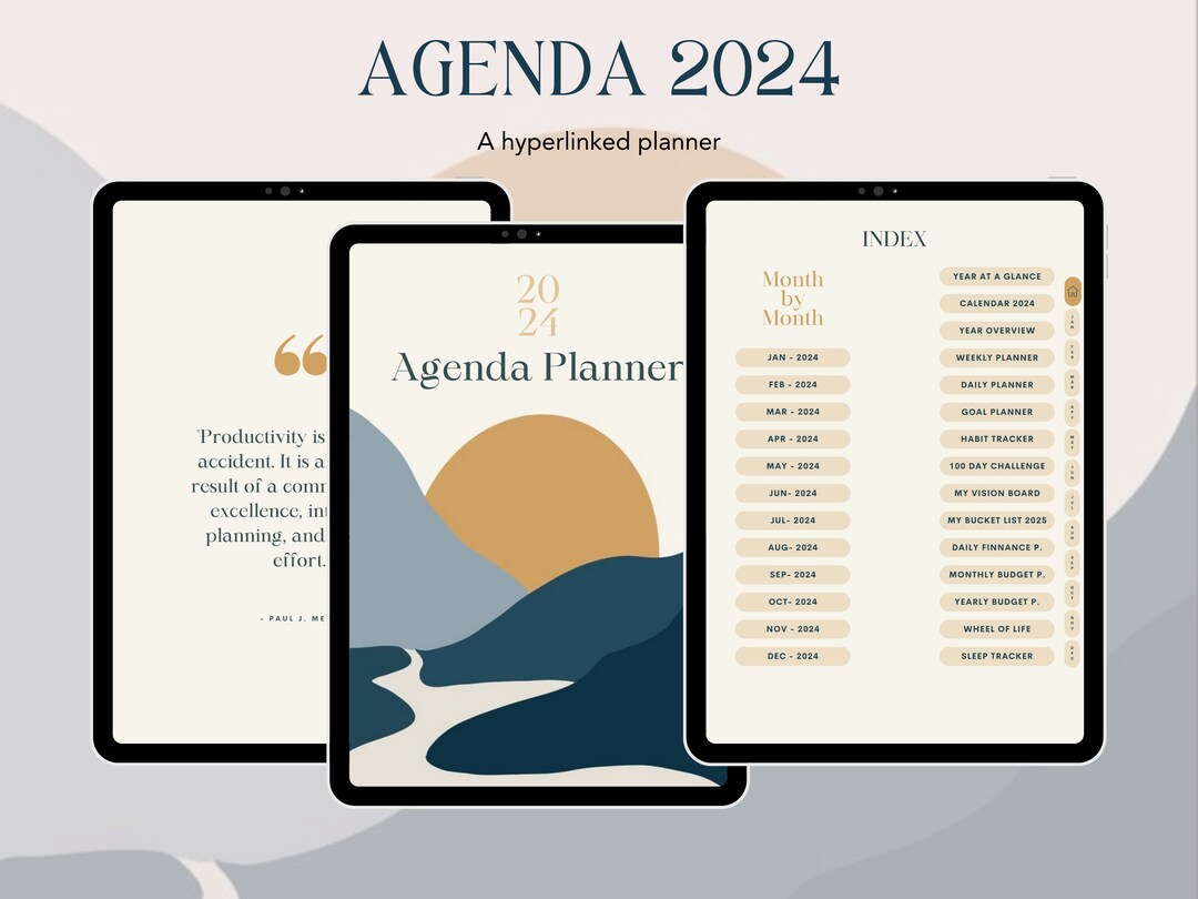 Digital 2024 Calendar and Undated Planner Daily Weekly - Etsy