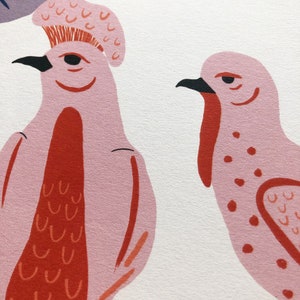 Tropical Birds A4 Art Print image 2