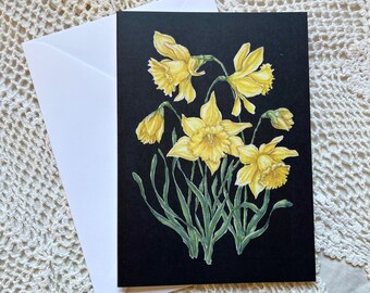 Birth Month Flower Greeting Cards: March Daffodils