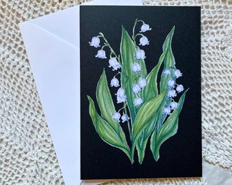 Birth Month Flower Greeting Cards: May Lily of the Valley