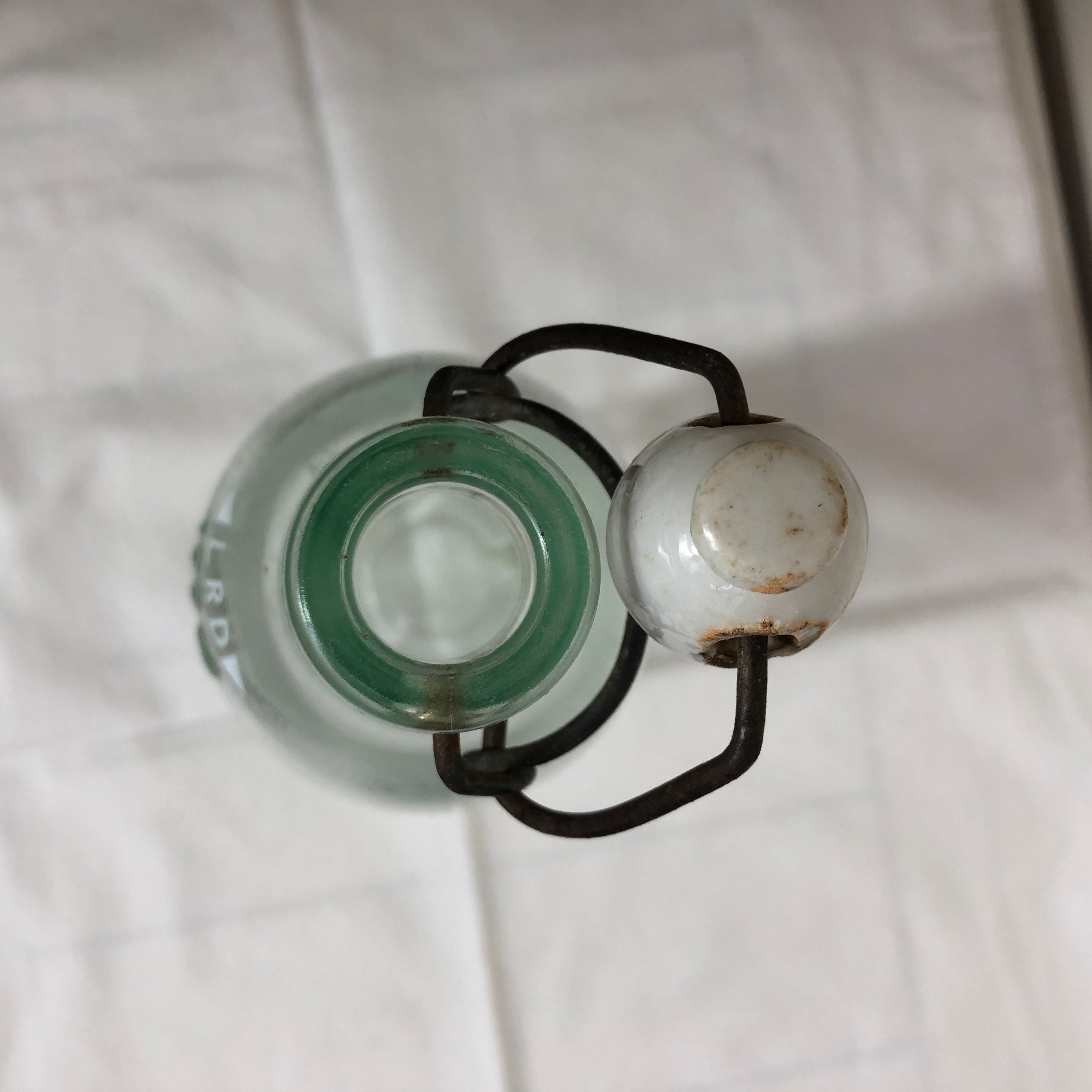 Vintage French Lemonade Bottle Crystal Limonade aqua glass Etsy