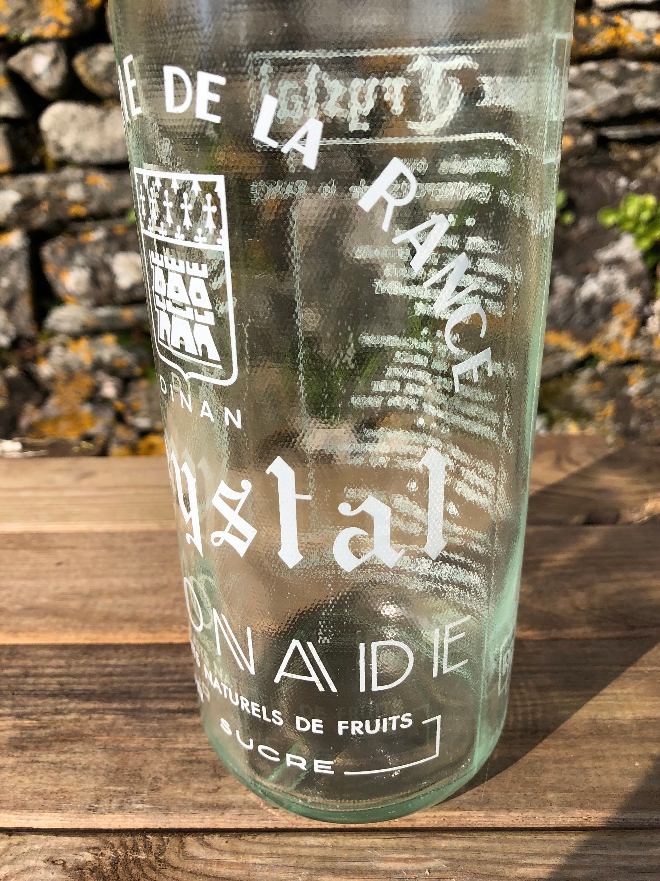 Vintage French Lemonade Bottle Crystal Limonade aqua glass Etsy