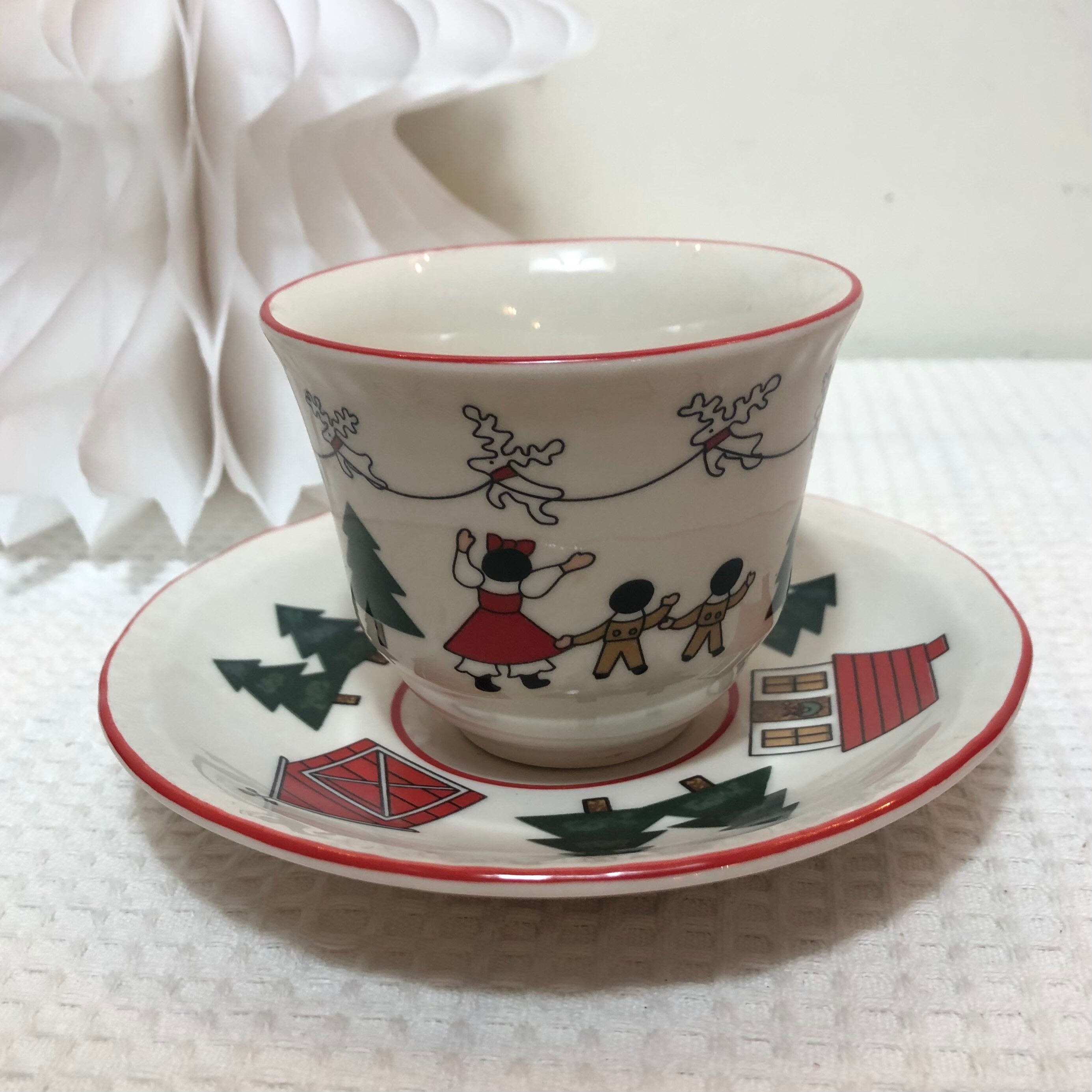 Vintage Ceramic Christmas Village Set 