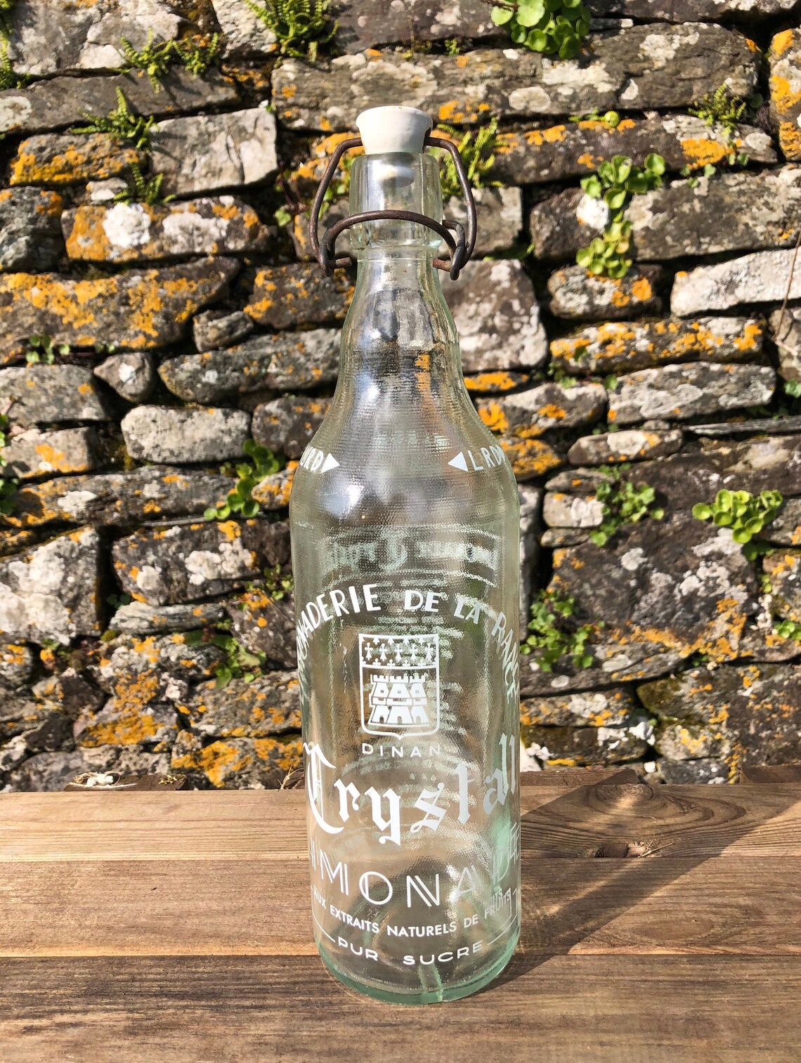 Vintage French Lemonade Bottle Crystal Limonade aqua glass Etsy