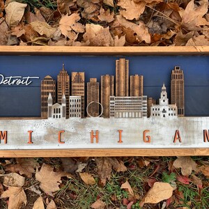 Detroit Skyline Hanging Wall Art