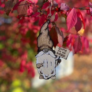 Gnome wood ornament