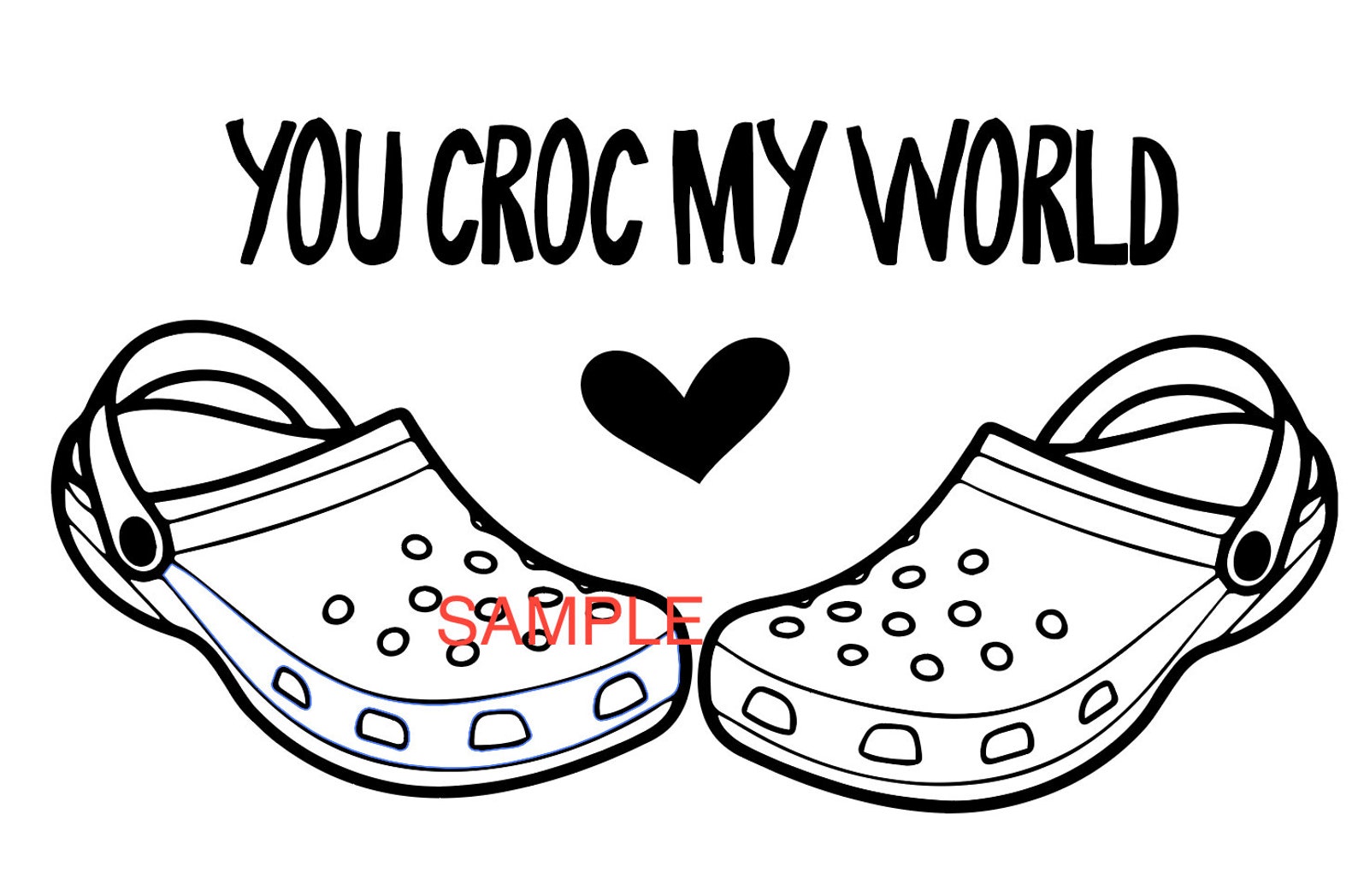 Crocs Croc Sketch Coloring Page