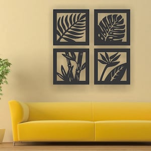Liść dekoracje ścienne wektor pliki wycinane laserowo SVG DXF, dekoracje ścienne do domu, wektor Cdr, dekoracje artystyczne, Cricut, panel ścienny