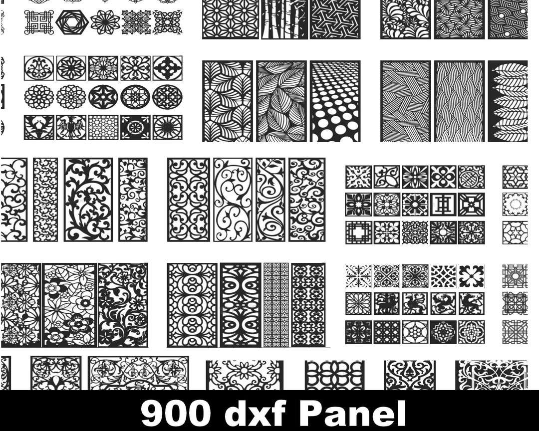 900x Panel Wall Vector Dxf, Designs Digital Project Laser Cutting Cnc ...