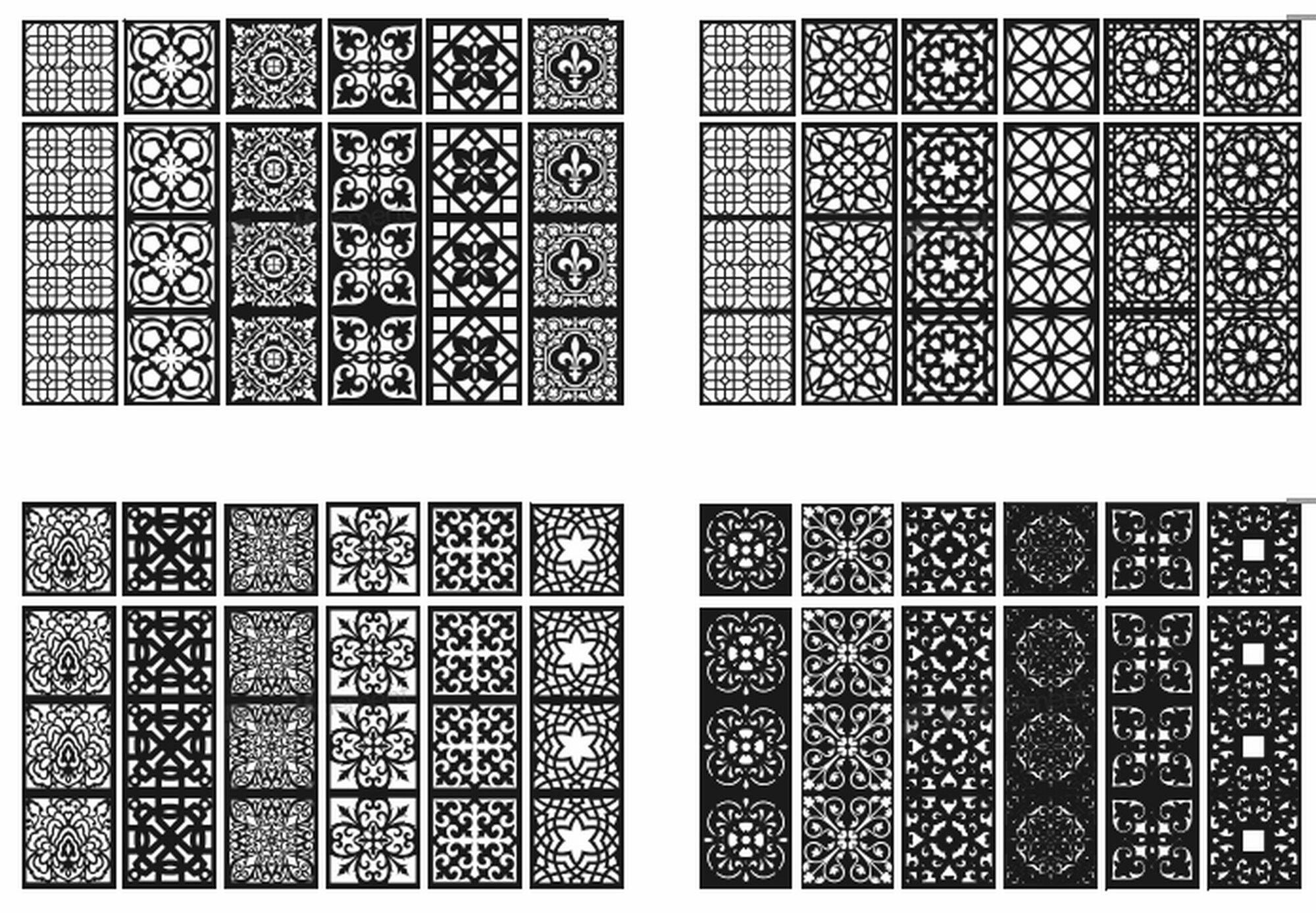 900x Panel Wall Vector Dxf, Designs Digital Project Laser Cutting Cnc ...