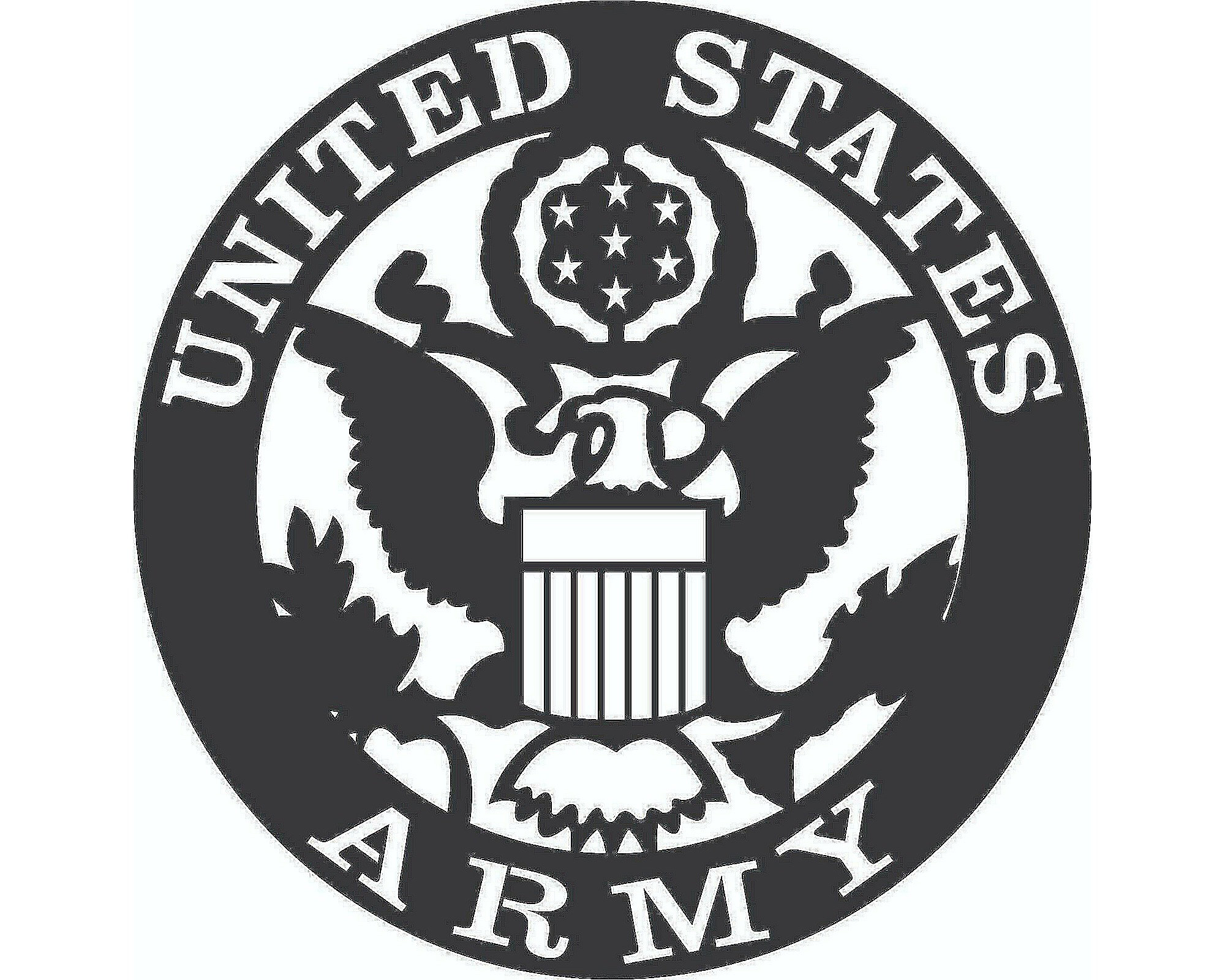 US ARMY Ready to Cut Panel Vector Laser Cut Files SVG Dxf, Home Wall ...