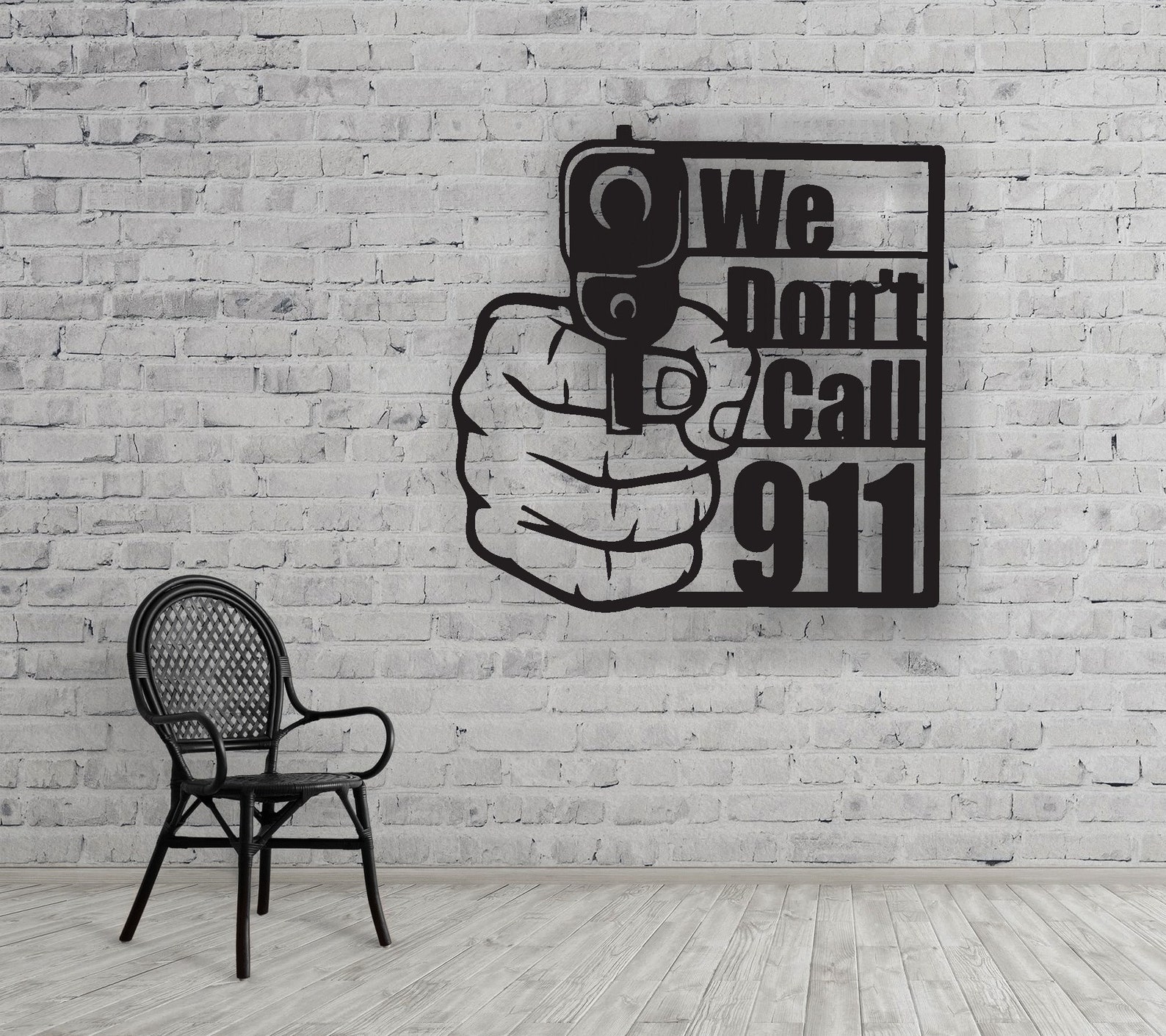 We Don't Call 911 Frames Painel Vector Laser Cut Files Etsy