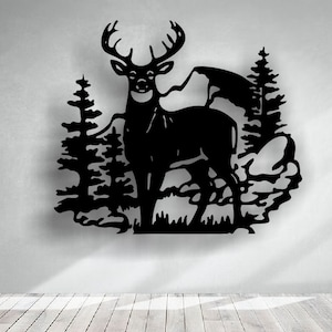 Deer painel vector Laser cut files SVG DXF, home wall art decor, Cdr vector, art decor, Cricut, Wall art panel