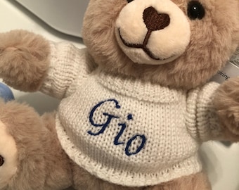 Personalised Kids Teddy, Bear, Personalized, New Baby Gift, Children Bear, Custom Name, Baby Boy, Baby Girl, Newborn, Welcome to the World