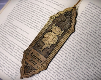 Lincoln Imp Themed Wooden Bookmark - Folklore / Cryptid Gift