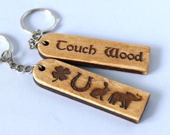 Touch Wood 'Lucky' Keyring / Bag Charm