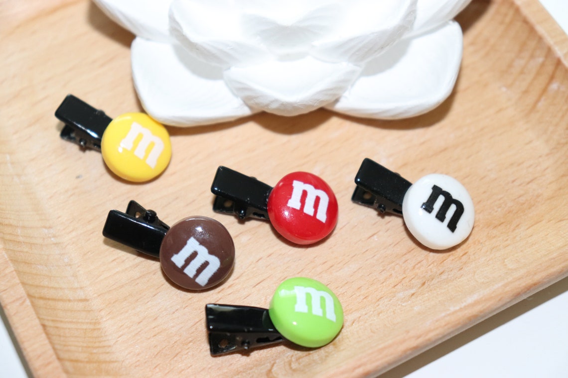 M&M Candy Hair Clip Set of 5 Hair Accessories Hair Clips for Etsy