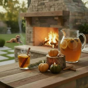 Fall Holiday Pillar Candle, Pumpkin Spice Holiday Candle, Cinnamon Vanilla, Unscented Pumpkin Candles for Fall Decor, Handmade Hostess Gifts