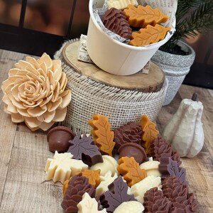 Strong Scented Fall Wax Melts, Fall Scented Wax Melts, Soy Beeswax Wax Melts, Fall Holiday Butterscotch Vanilla Scent, Holiday Gift for Her!