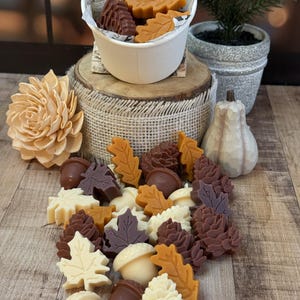 Strong Scented Fall Wax Melts, Fall Scented Wax Melts, Soy Beeswax Wax Melts, Fall Holiday Butterscotch Vanilla Scent, Holiday Gift for Her!