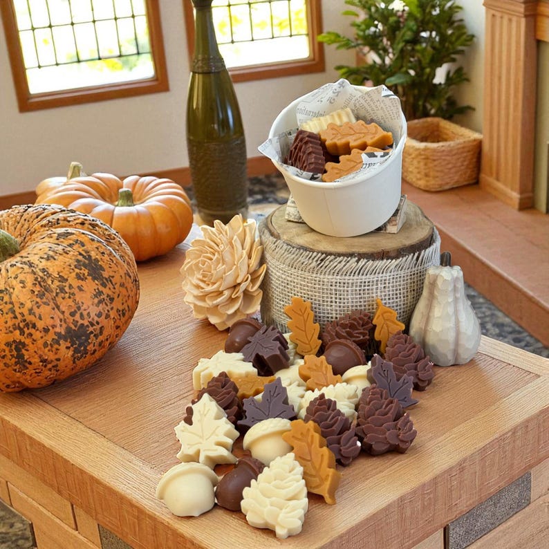 Strong Scented Thanksgiving Wax Melts, Fall Home Fragrance, Soy Beeswax Wax Melts, Autumn Holiday Butterscotch Vanilla Scent, Hostess Gifts!