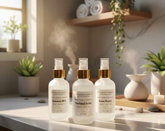 Room Spray and Fabric Mist, Essential Oil Infused Home Fragrance, Air Freshener & Fresh Pillow Spray, Gifts for Mom, Multiple Scents, 4 oz