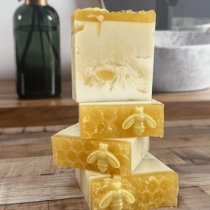 Handmade Goat Milk Soap, Homemade Oatmeal Milk and Honey Soap, Shea Butter & Glycerin Soap With Colloidal Oatmeal, Face and Body Bath Soaps!